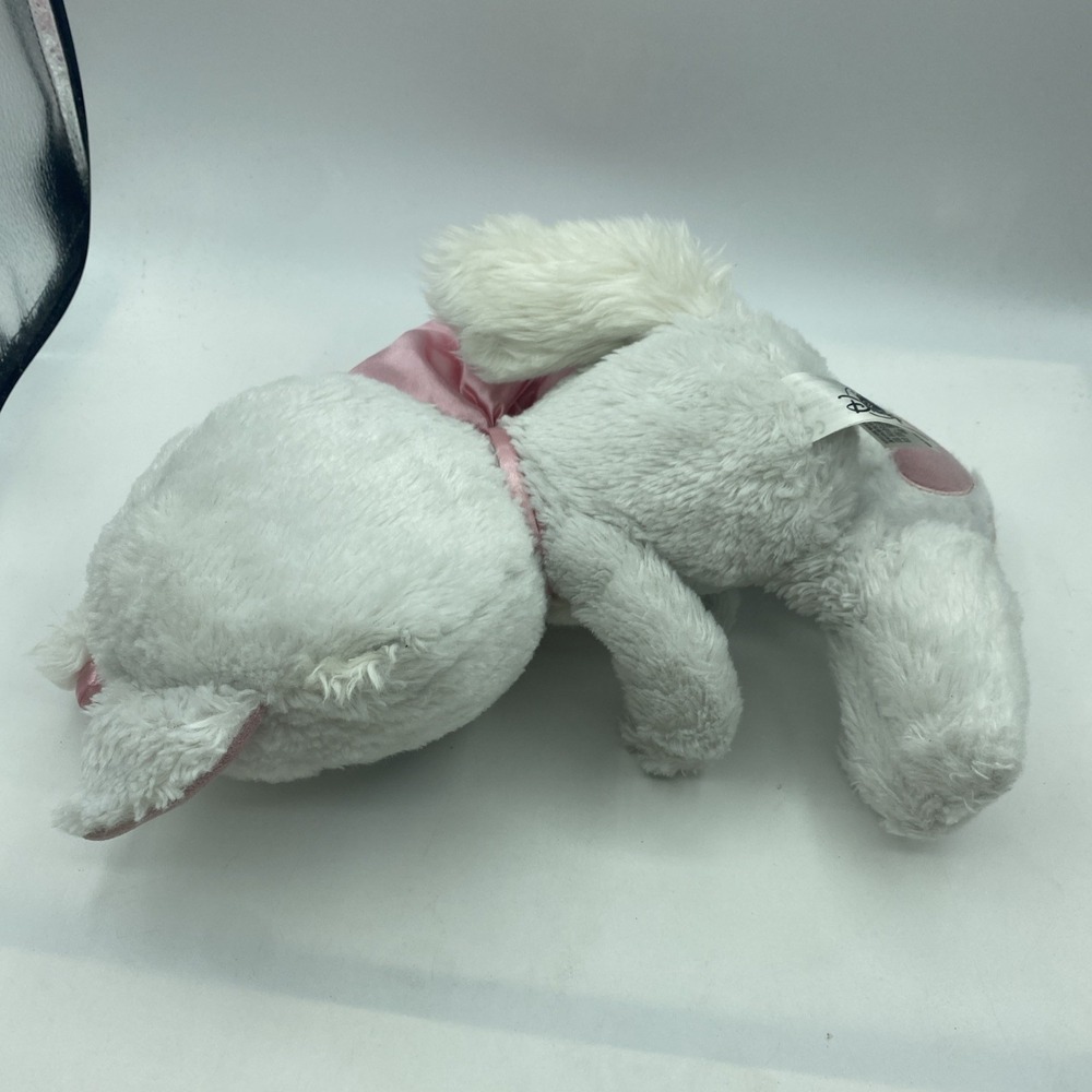 Disney Parks The Aristocats 11" Marie Big Feet Plush Pink Bow Ripped - Picture 3 of 6